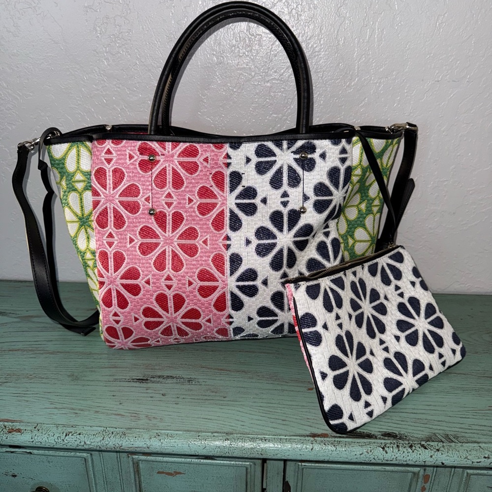 Kate Spade Multicolor Floral Tote and Pouch
